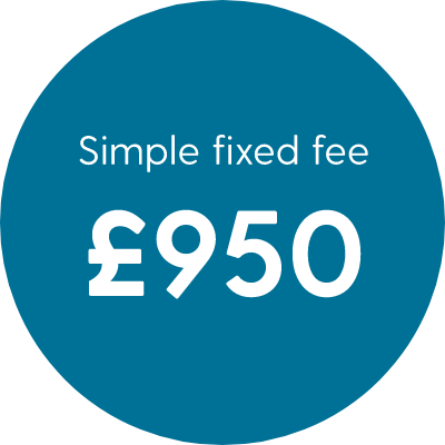 fixed-fee-950-blue-bg Simple fixed fee for Equity Release advice