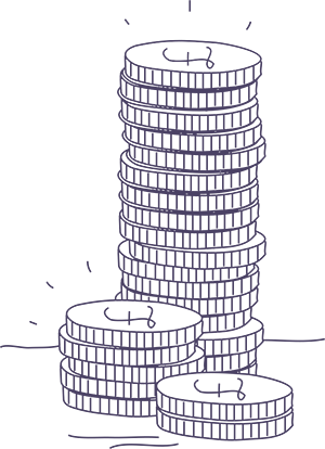 coin-stack Illustration of a stack of coins.