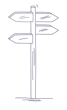 signpost-1 Illustration of a signpost.